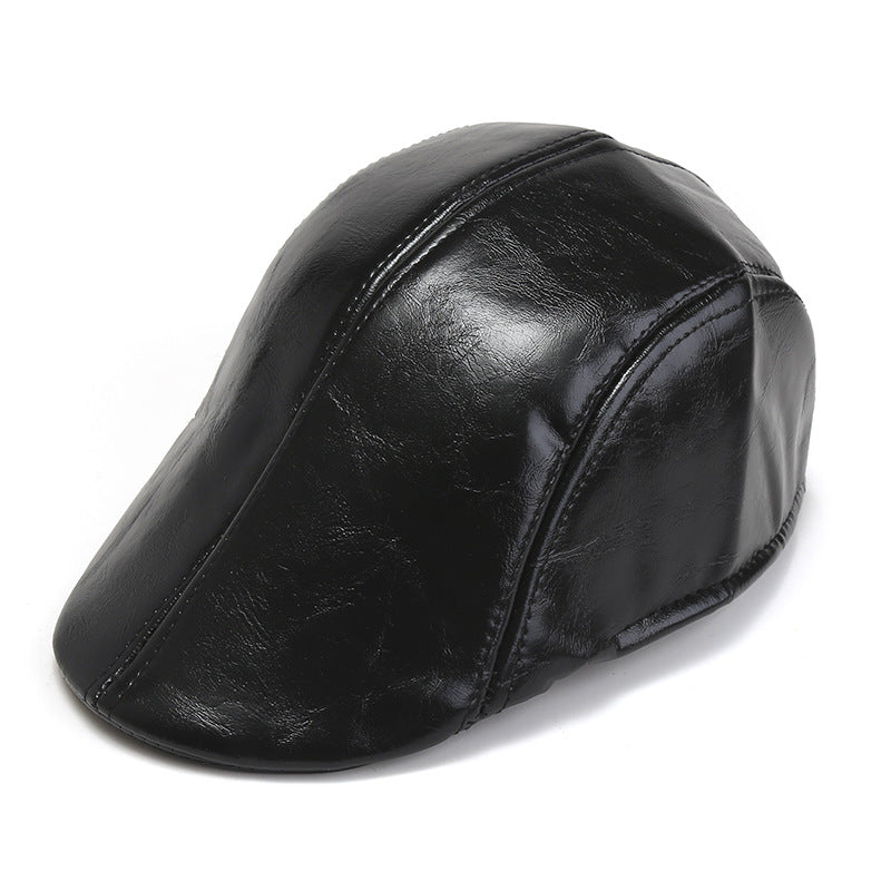 ✨🔥Pánský retro kožený baret prémiové kvality ✅Dobírka