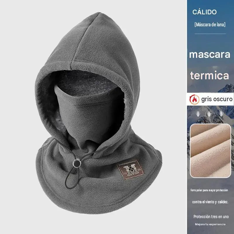 ☃️ Fleecová kukla 3 v 1 s kapucí — teplá, větruodolná a ideální na outdoor, cyklistiku a zimu.