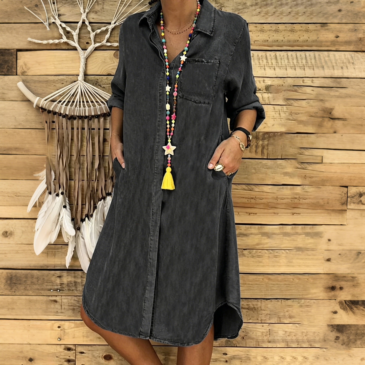 👘50% de descuento🔥【40-120 kg】Vestido vaquero para mujer de tallas grandes 2026, estilo casual ✅Pago contra entrega ✅️2 prendas con un 70% de descuento