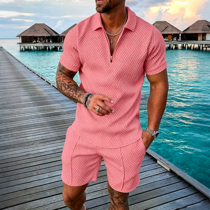 😎 50% popusta🔥【Majica + hlače】 (40-130 kg) Muški dnevni set polo majica s 3D printom i patentnim zatvaračem ✅️Plaćanje pouzećem ✅️2 artikla uz 70% popusta