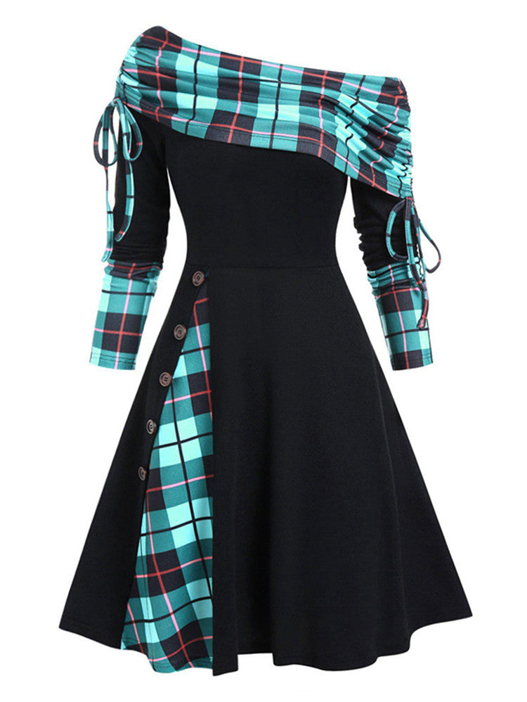 👗 50% popusta🔥【S–3XL】Nova jesensko-zimska haljina s dugim rukavima i asimetričnim krojem na jedno rame ✅️Plaćanje pouzećem