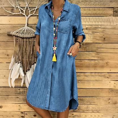 👘50% de descuento🔥【40-120 kg】Vestido vaquero para mujer de tallas grandes 2026, estilo casual ✅Pago contra entrega ✅️2 prendas con un 70% de descuento
