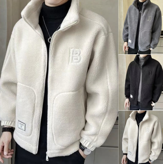 ⛄【L-6XL】Zimska flis jakna, bombažni plašč, odebeljen bombažni plašč iz jagnječje volne, topel plašč