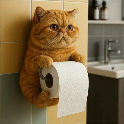 🐱【Najbolja rasprodaja godine】💥Slatki držač za toaletni papir s mačjim motivom✨📦Besplatna dostava – Na zalihi