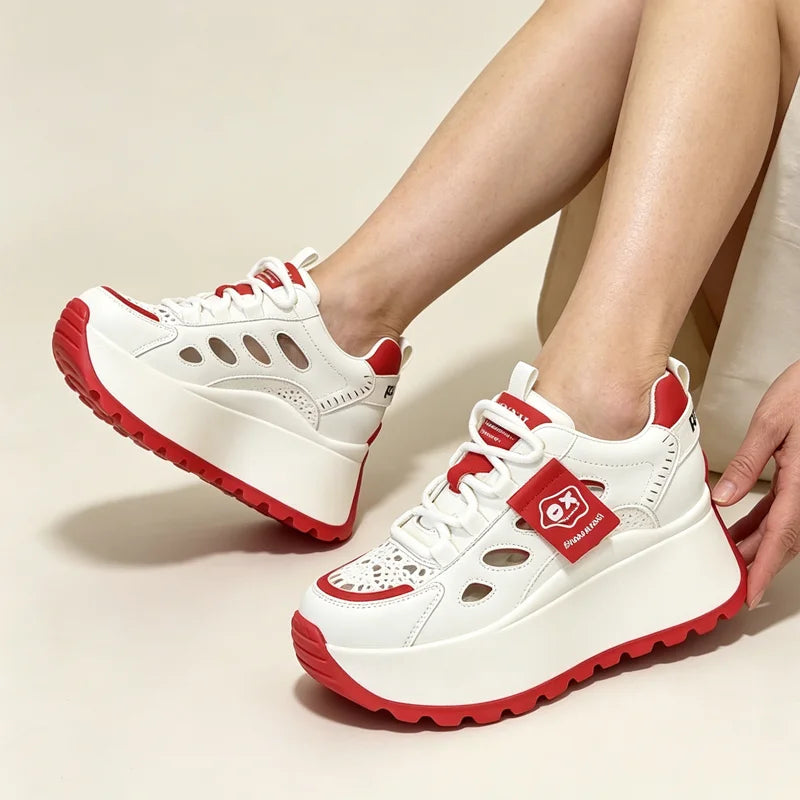 👟50% отстъпка🔥【35-40】Ежедневни летни обувки с дишащ перфориран дизайн и дебела подметка - стилни, дишащи и супер удобни. ✅Плащане при доставка ✅2 артикула със 70% отстъпка