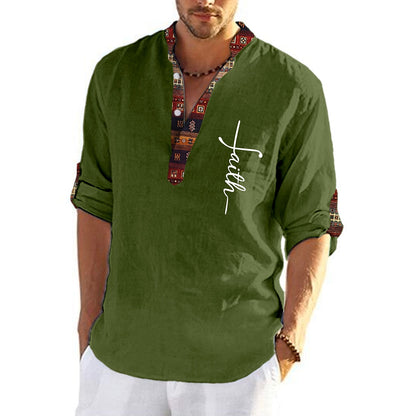 💥👔【47% de descuento🔥】Camiseta de algodón con cuello en V para hombre, tallas grandes ✅Pago contra entrega