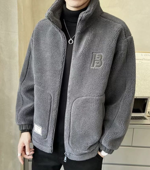 ⛄【L-6XL】Zimska flis jakna, bombažni plašč, odebeljen bombažni plašč iz jagnječje volne, topel plašč