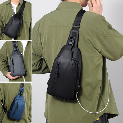 😎【Голям капацитет】👜 Мъжка чанта за през рамо, лека и модерна ✅️Плащане с наложен платеж
