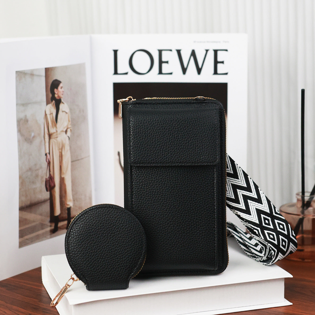 👜 50% sleva🔥 Dámská crossbody taška na mobilní telefon s širokým popruhem ✅Dobírka