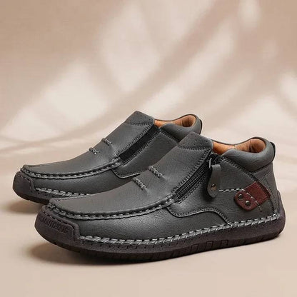 👞【38-48】Pánské řidičské boty, vyrobené z vysoce kvalitní kůže, ručně vyrobené, protiskluzové - široká špička, podpora klenby ✅️Dobírka