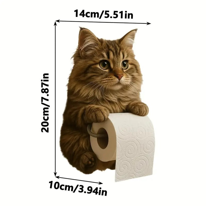 🐱【Najbolja rasprodaja godine】💥Slatki držač za toaletni papir s mačjim motivom✨📦Besplatna dostava – Na zalihi
