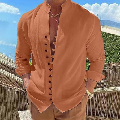 👔 50% zniżki🔥【40-100 kg】Męska koszula bawełniano-lniana, duże rozmiary ✅️Płatność przy odbiorze ✅️2 artykuły ze zniżką 70%