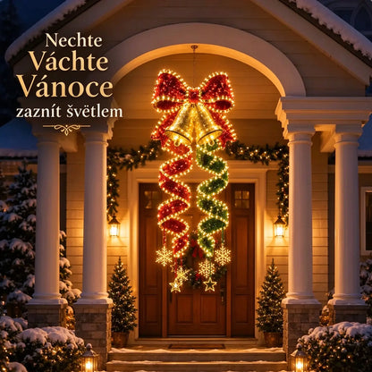 🎄 Sada spirálových závěsných LED svítilen s kouzlem Vánoc ✨