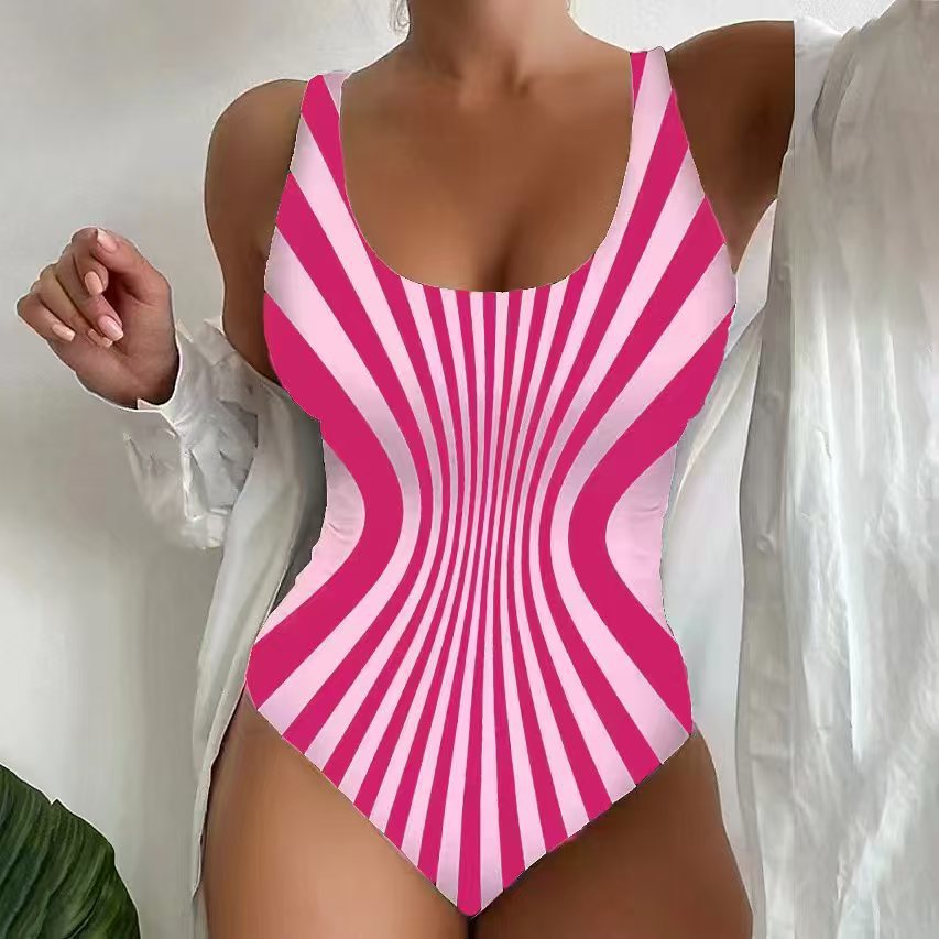 🔥👙 Descuento por tiempo limitado: -50%🔥【40-120 kg】Traje de baño sexy a rayas ✅️Pago contra entrega
