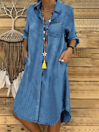 👘50% zniżki🔥【40-120 kg】Damska sukienka jeansowa w dużym rozmiarze 2026, swobodna sukienka ✅Płatność przy odbiorze ✅️2 artykuły ze zniżką 70%