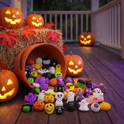 50 ks za 600 CZK 🎃 Halloweenský stresový míček ve tvaru empanady, roztomilá empanada s dýňovým duchem