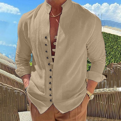 👔 50% popusta🔥【40-100 kg】Muška pamučna i lanena košulja, velike veličine ✅️Plaćanje pouzećem
