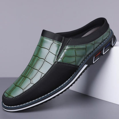 👞Плащане при доставка✅️【38-50】Пълен размер Най-продавани мъжки кожени чехли до средата на прасеца, удобни и дишащи