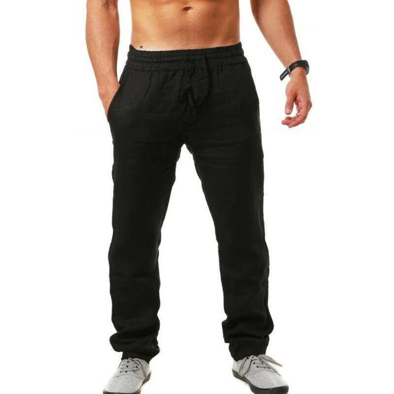 👖 50% отстъпка💥【40-120kg】Летни мъжки ежедневни спортни панталони, големи размери, свободна кройка, дишаща памучно-ленена материя ✅️Плащане при доставка