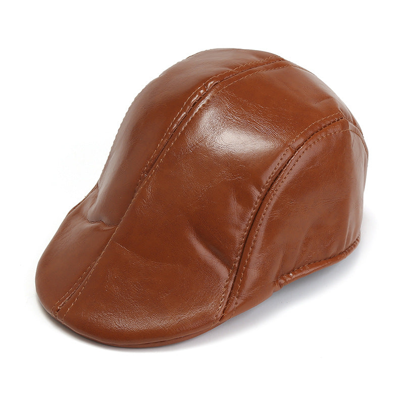 ✨🔥Pánský retro kožený baret prémiové kvality ✅Dobírka