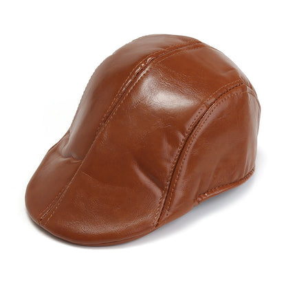✨🔥Pánský retro kožený baret prémiové kvality ✅Dobírka