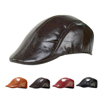 ✨🔥Pánský retro kožený baret prémiové kvality ✅Dobírka
