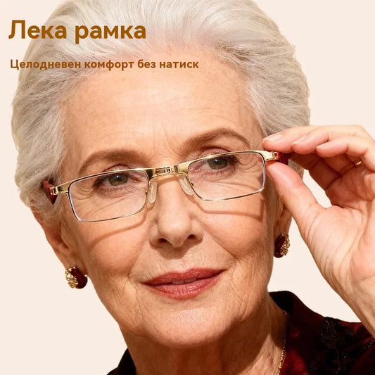 🔥👓【Плащане при доставка✅️】Сгъваеми очила за четене с антисиня светлина и калъф