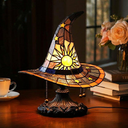 🔮💡Lampa stołowa w kształcie kapelusza czarownicy, ozdoba świetlna LED ✅Płatność przy odbiorze