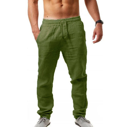👖 50% отстъпка💥【40-120kg】Летни мъжки ежедневни спортни панталони, големи размери, свободна кройка, дишаща памучно-ленена материя ✅️Плащане при доставка