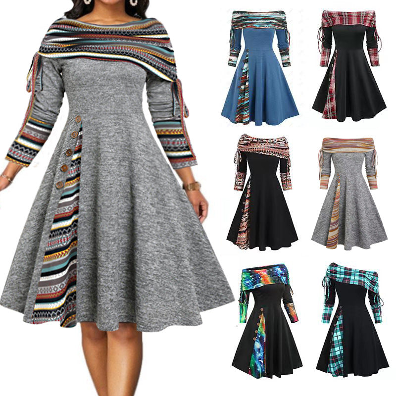 👗 50% popusta🔥【S–3XL】Nova jesensko-zimska haljina s dugim rukavima i asimetričnim krojem na jedno rame ✅️Plaćanje pouzećem