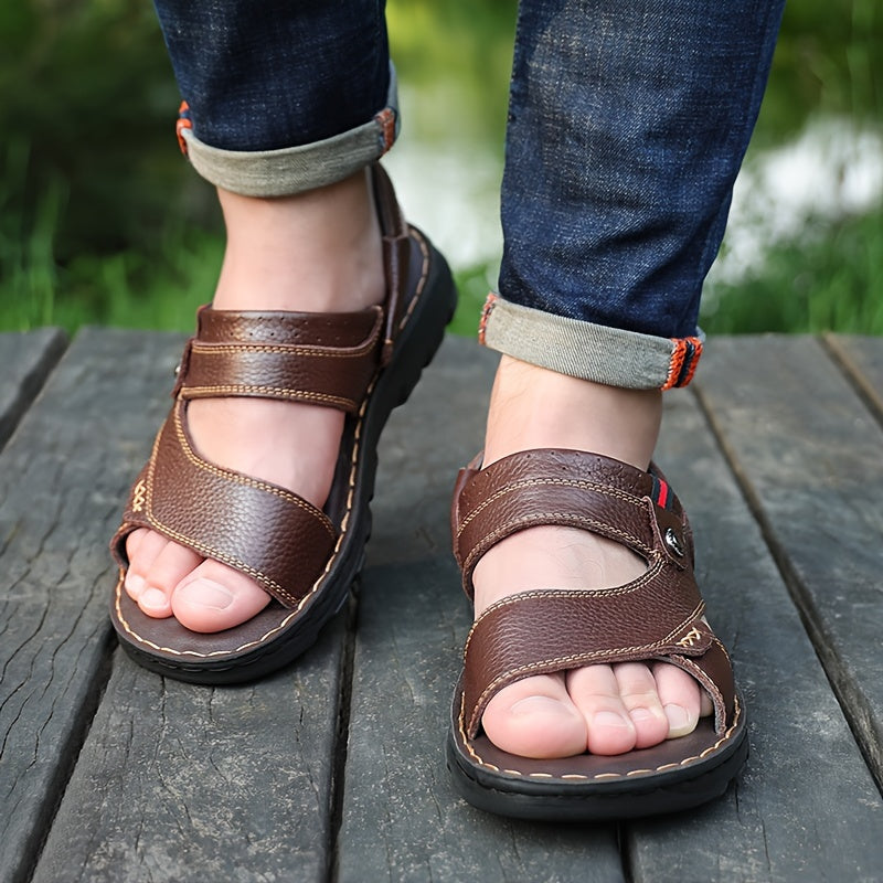 👞 50% отстъпка🔥 Мъжки летни сандали от естествена кожа с двойна употреба ✅️Плащане при доставка