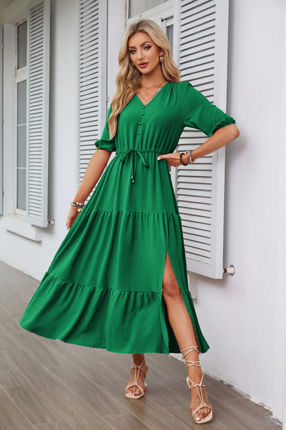 ✨💃50% отстъпка🔥【40-90kg】Нова лятна елегантна рокля с V-образно деколте за 2026 г.✅Плащане при доставка ✅2 артикула със 70% отстъпка