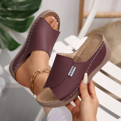 🔥👡【36-43】Модерни дамски сандали от естествена кожа с меки и дебели подметки 2026 ✅️Плащане при доставка