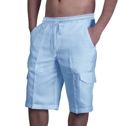 👖⛵ 50% popusta 🔥【50–100 kg】Muške lanene cargo hlače s vezicama i više džepova ✅️Plaćanje pouzećem ✅️2 artikla za 70% popusta