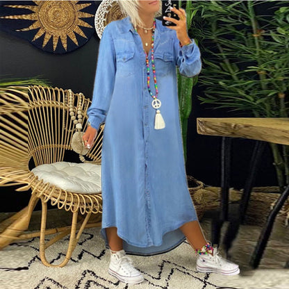 👘 50% zniżki💥【40-120kg】Nowa sukienka jeansowa w większych rozmiarach ✅️Płatność przy odbiorze