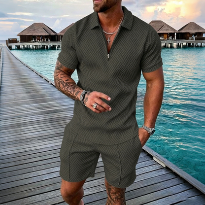 😎 50% popusta🔥【Majica + hlače】 (40-130 kg) Muški dnevni set polo majica s 3D printom i patentnim zatvaračem ✅️Plaćanje pouzećem ✅️2 artikla uz 70% popusta