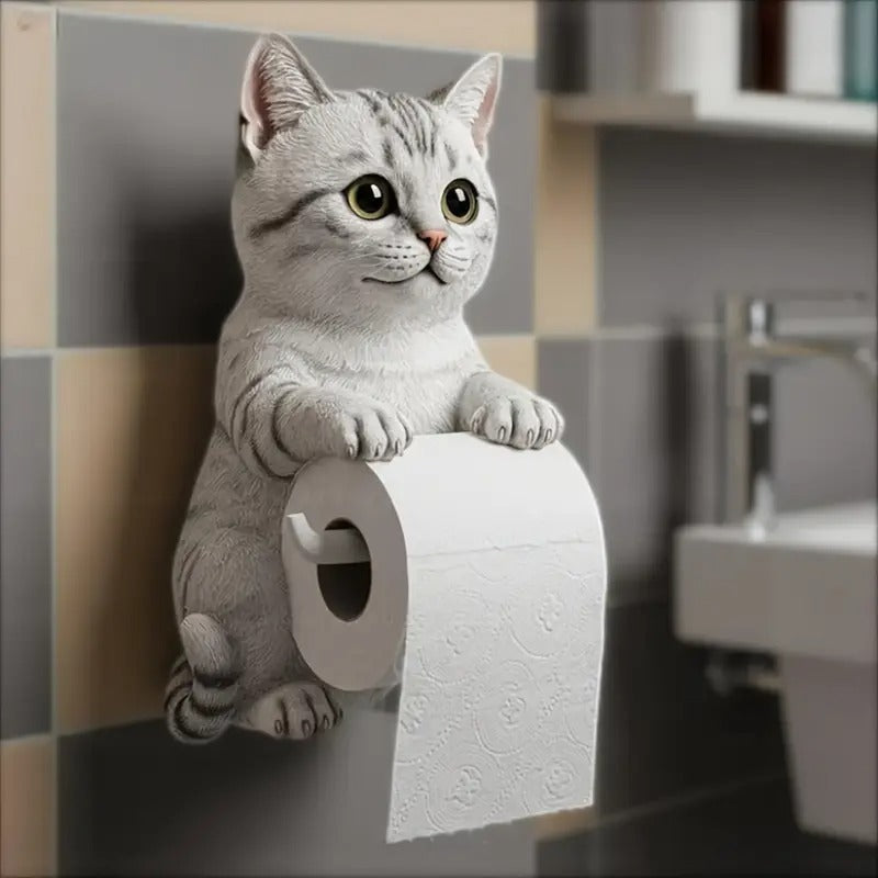 🐱【Najlepsza wyprzedaż roku】💥Uroczy uchwyt na papier toaletowy w kształcie kota✨📦Darmowa wysyłka – w magazynie